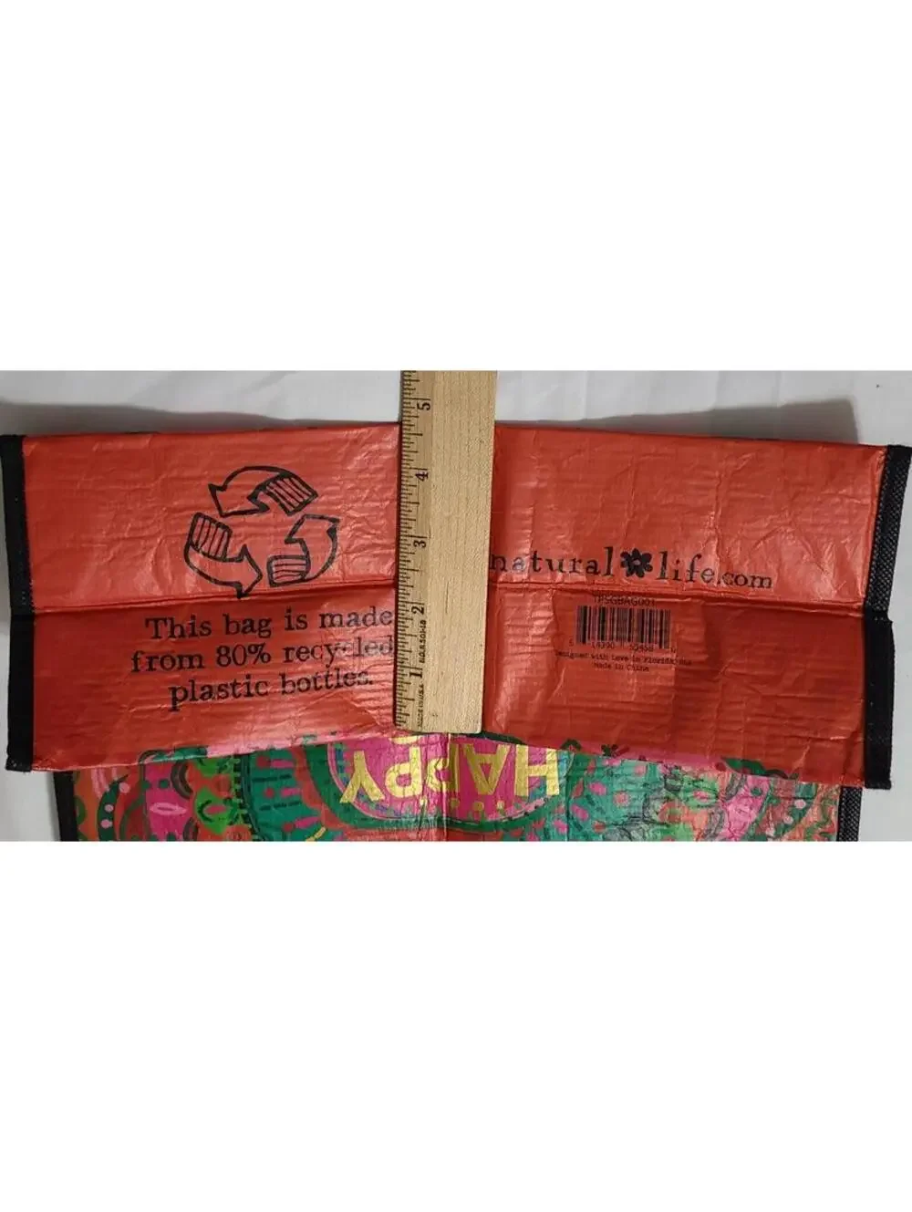 Natural Life Happy Bag Gift Tote Size Medium Ecofriendly Reusable Shopping Pouch
